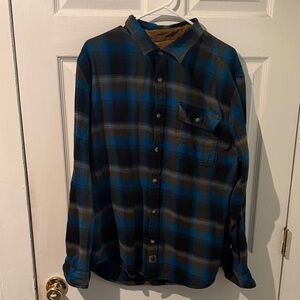 Legendary Whitetails Blue and Black and brown Plaid Shirt